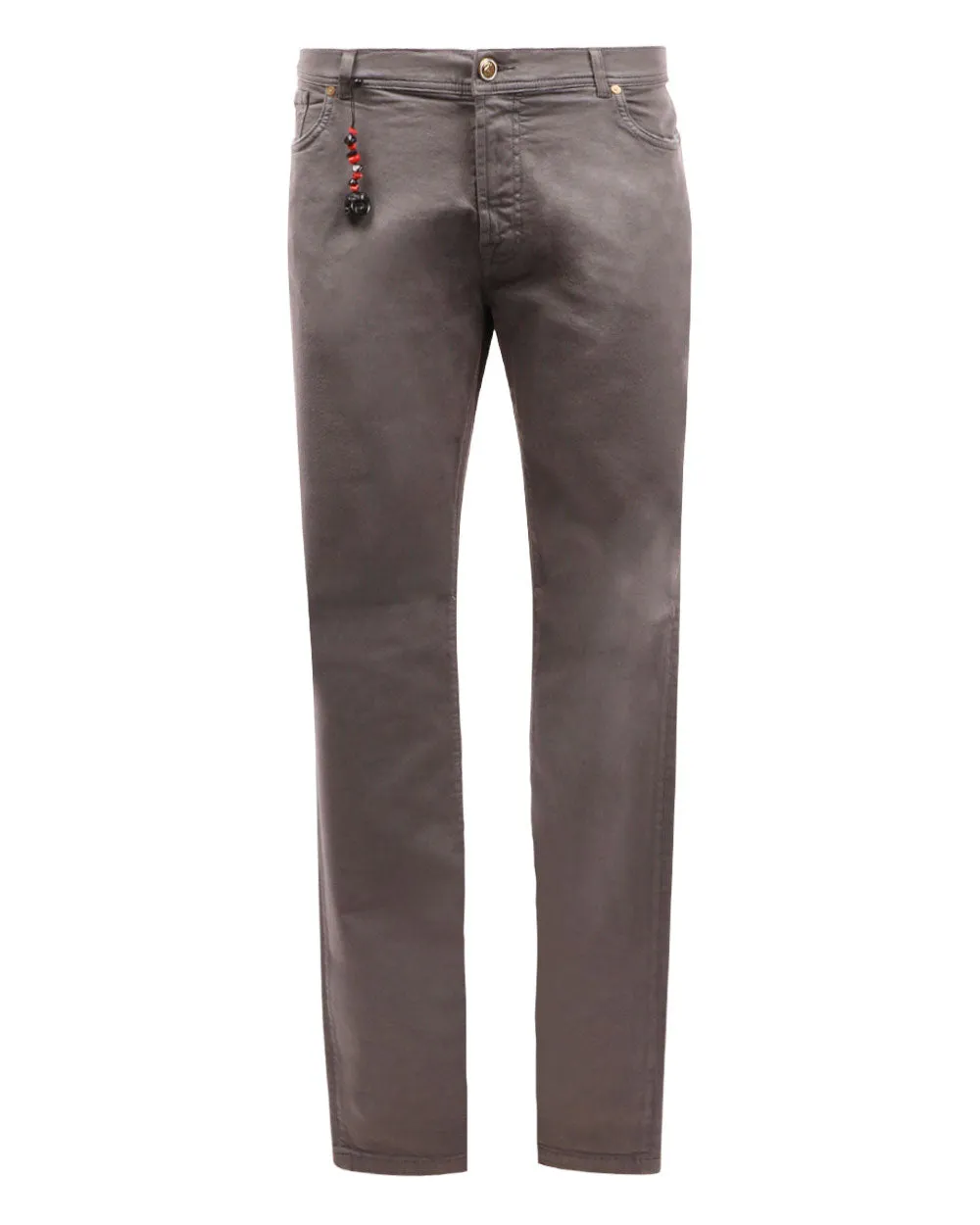 5 Pocket Stretch Demin Pant in Grey