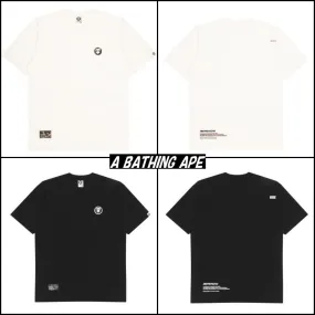 A BATHING APE  |Crew Neck Pullovers Camouflage Plain Cotton Short Sleeves