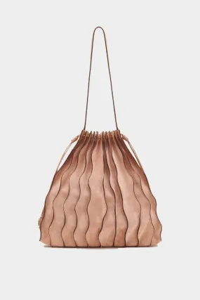 Adria Large Pleated Wave Bag in Blush