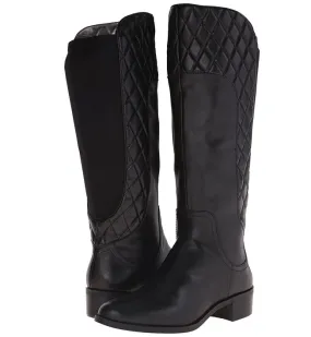 ADRIENNE VITTADINI Women's •Keith• Quilted Leather Stretch-back  Riding Boot - Size 6M