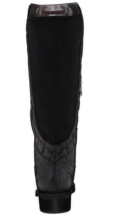 ADRIENNE VITTADINI Women's •Keith• Quilted Leather Stretch-back  Riding Boot - Size 6M