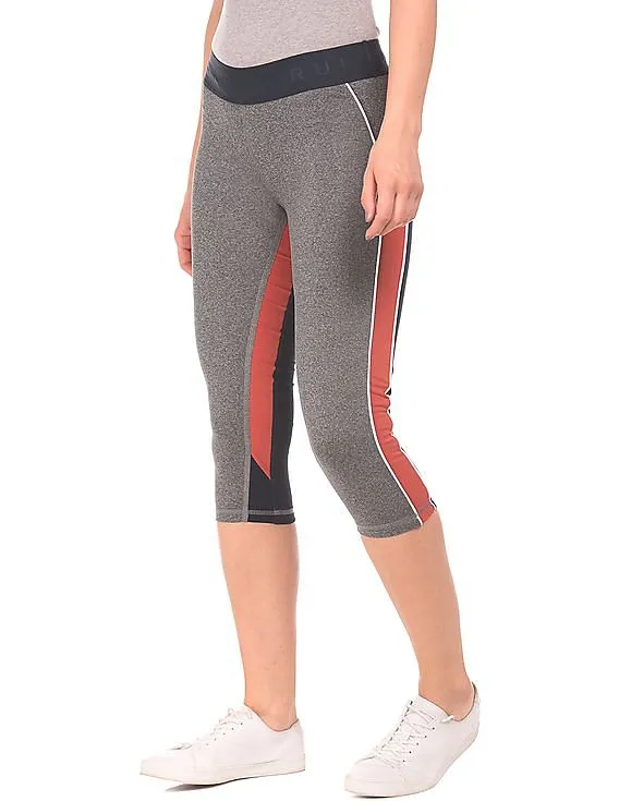 Aeropostale Colour Blocked Hem Capri Leggings