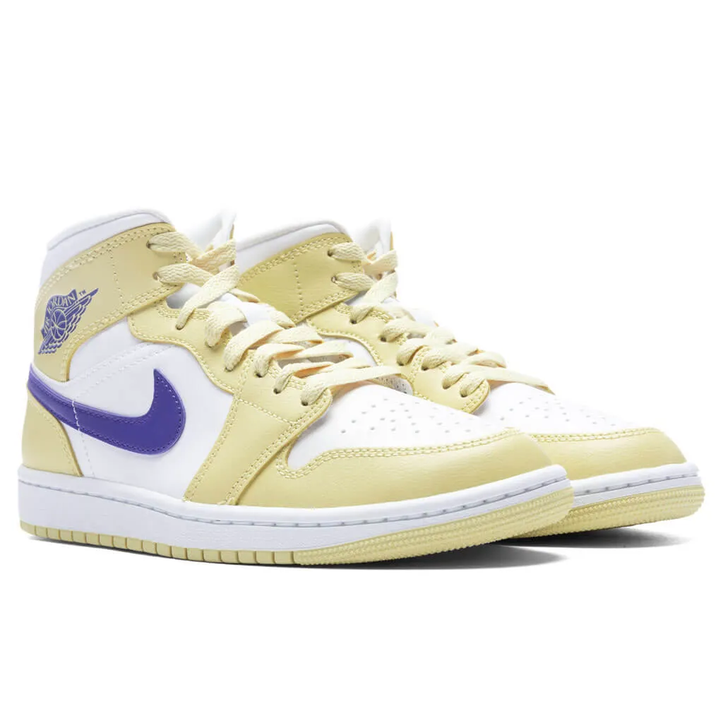 Air Jordan 1 Mid Women's - Lemon Wash/Lapis/White