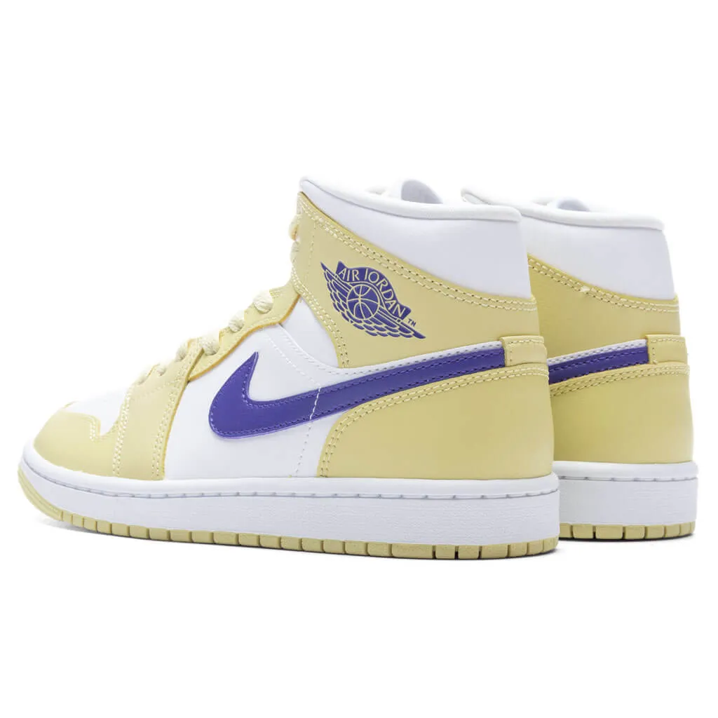 Air Jordan 1 Mid Women's - Lemon Wash/Lapis/White