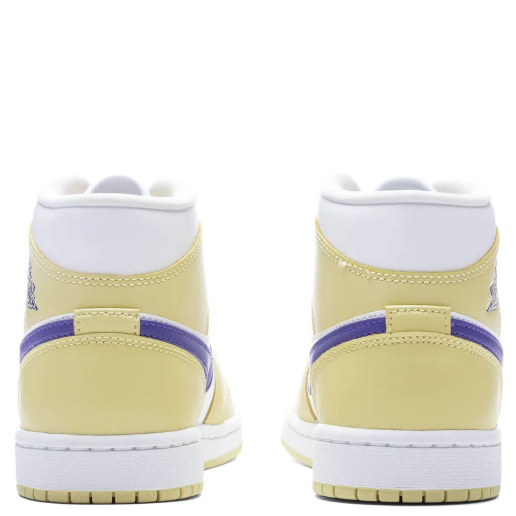 Air Jordan 1 Mid Women's - Lemon Wash/Lapis/White