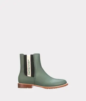 All-Weather Ladies Garden Boot :: Military Green + Black