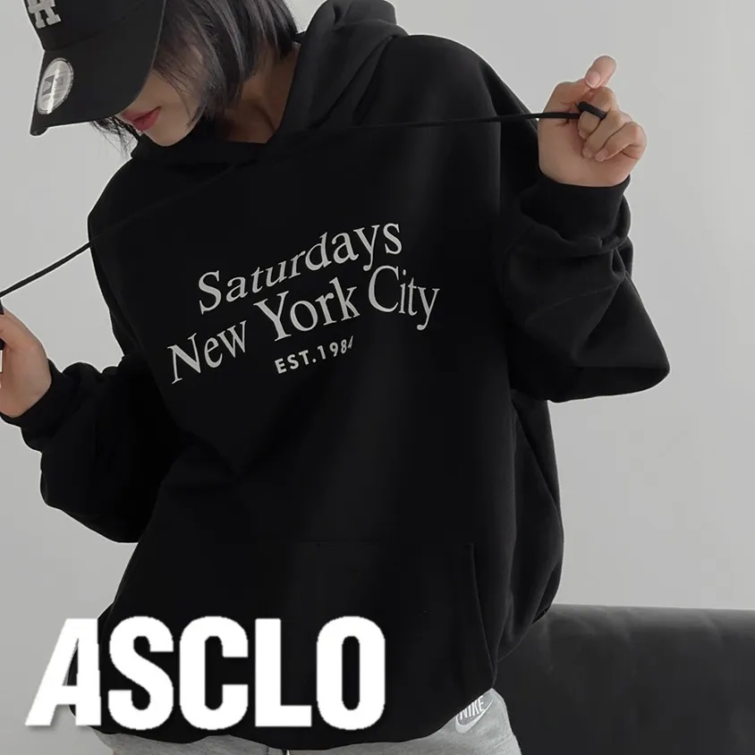 ASCLO  |Pullovers Unisex Sweat Street Style Long Sleeves Cotton