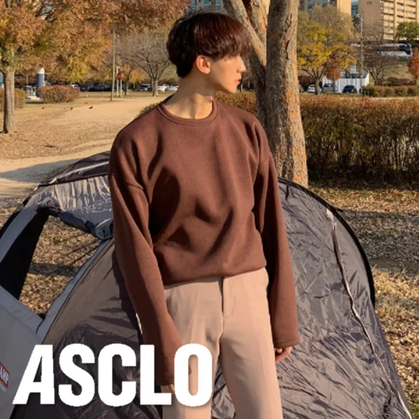 ASCLO  |Unisex Street Style Long Sleeves Plain Oversized