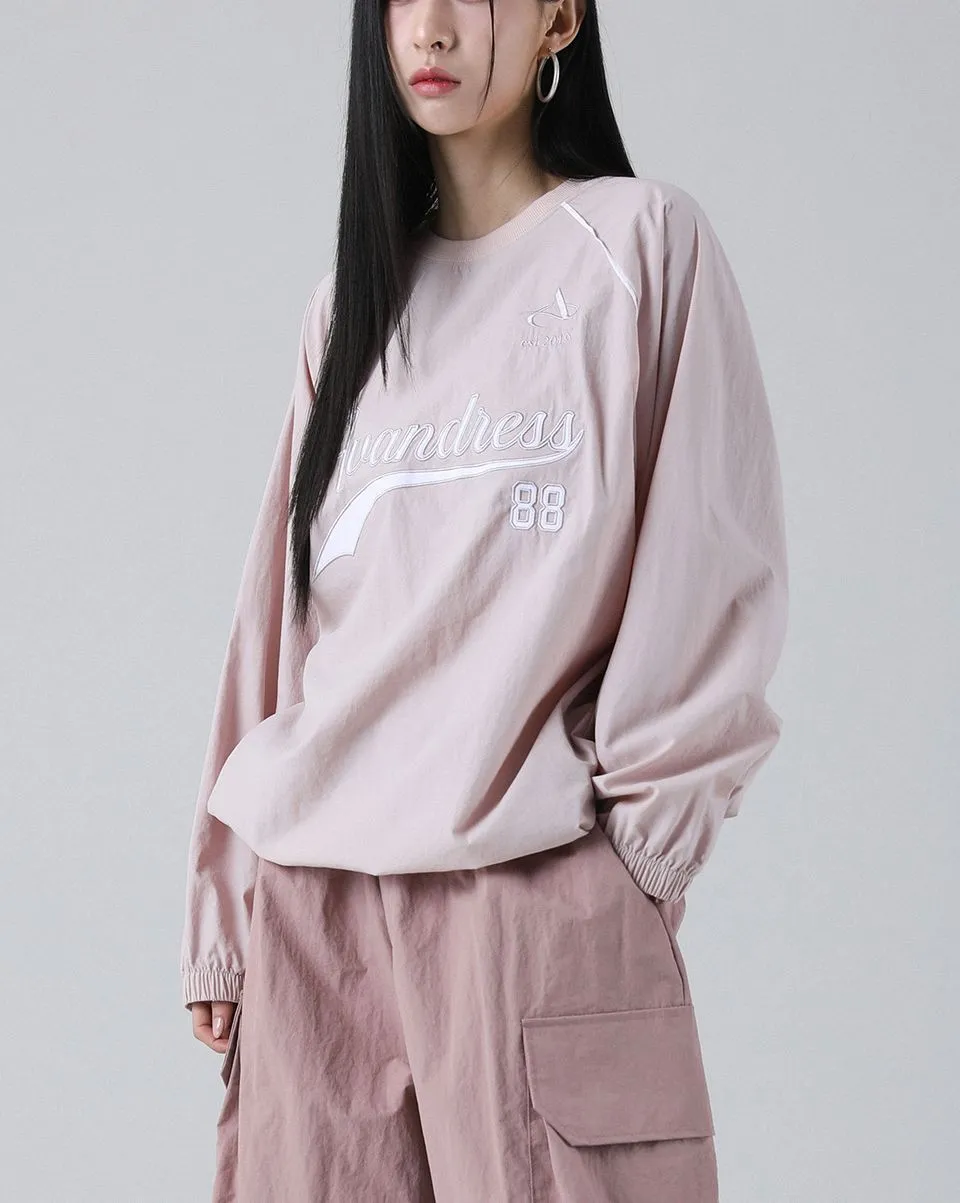 AVANDRESS  |Unisex Street Style Long Sleeves Plain Oversized Logo