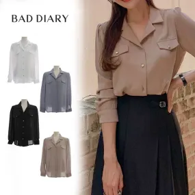 BADDIARY  |Casual Style Long Sleeves Plain Party Style Lace