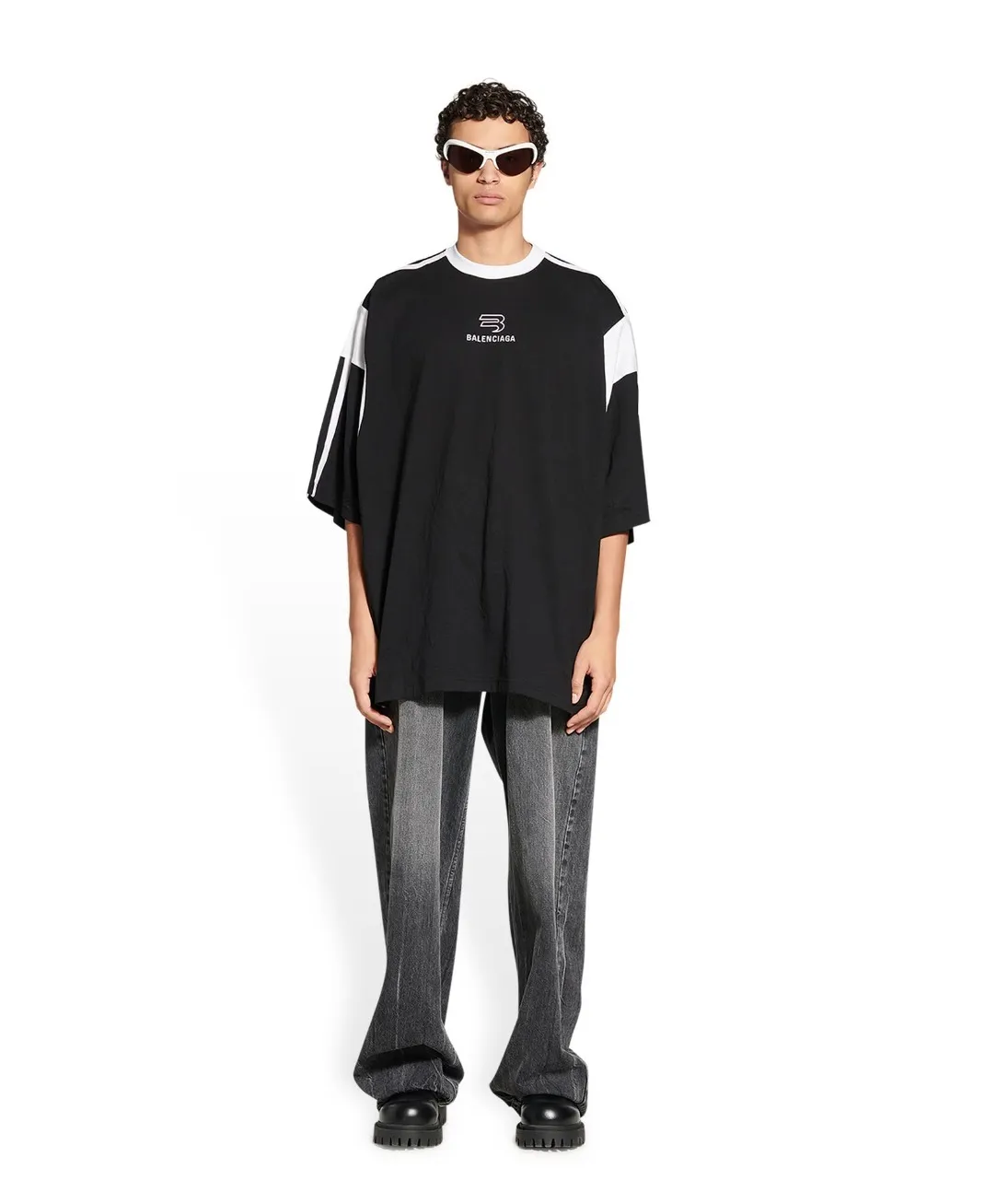 BALENCIAGA  |Crew Neck Pullovers Unisex Street Style Cotton Short Sleeves