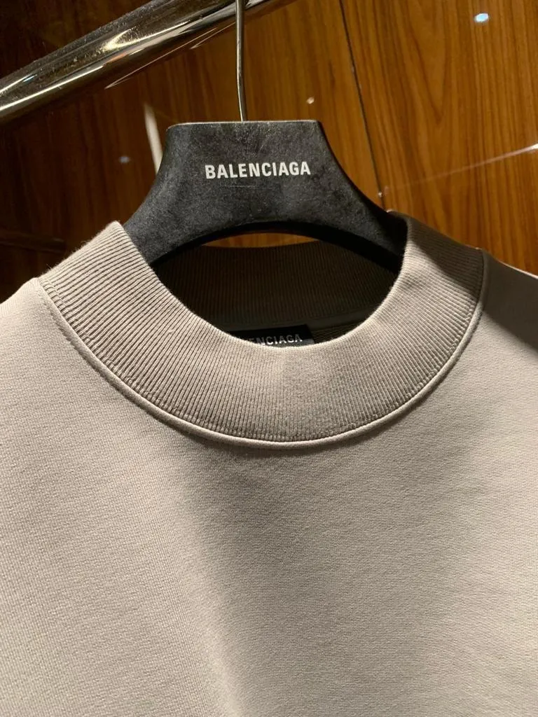 BALENCIAGA  |Crew Neck Pullovers Unisex Street Style Long Sleeves Cotton