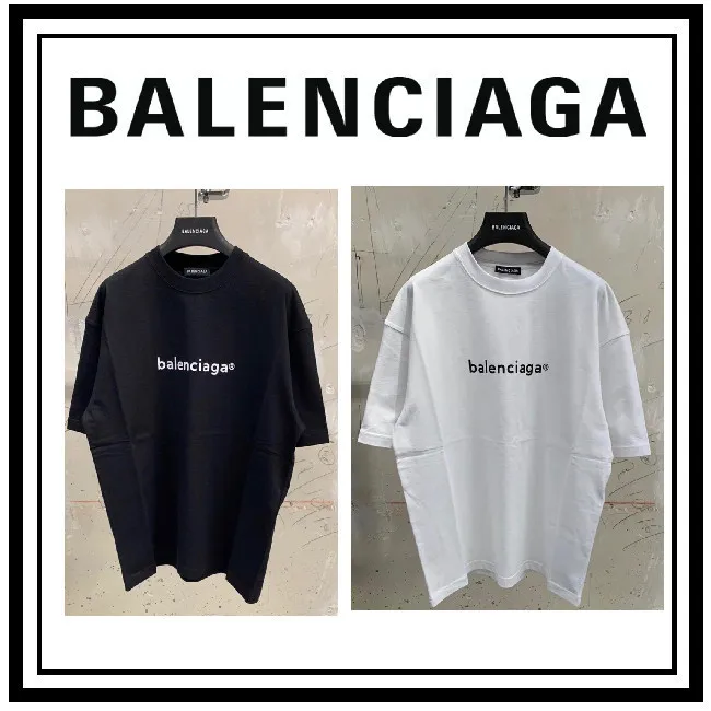 BALENCIAGA  |New Copyright Medium Fit T-Shirt In White Cotton Jersey