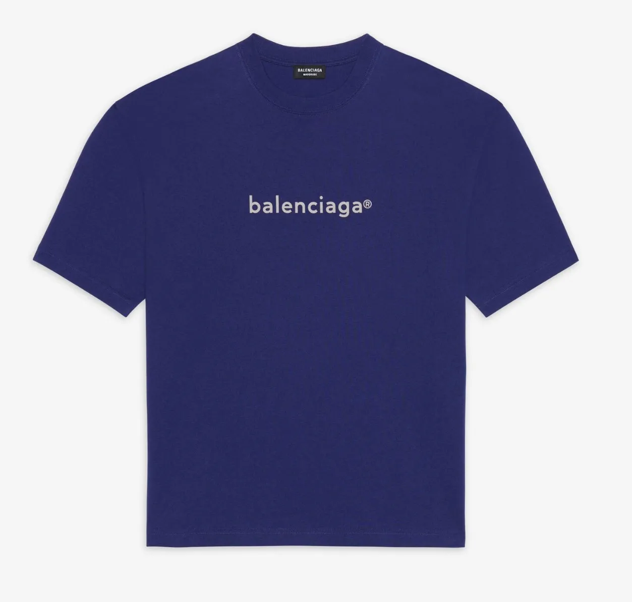 BALENCIAGA  |New Copyright Medium Fit T-Shirt In White Cotton Jersey