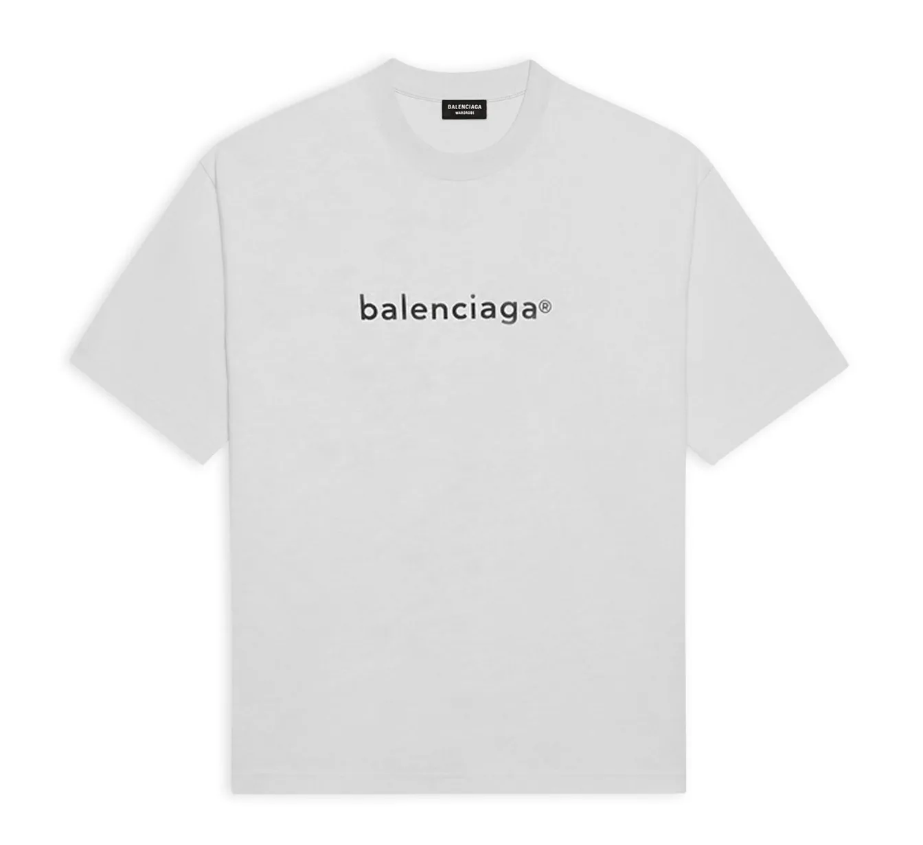 BALENCIAGA  |New Copyright Medium Fit T-Shirt In White Cotton Jersey