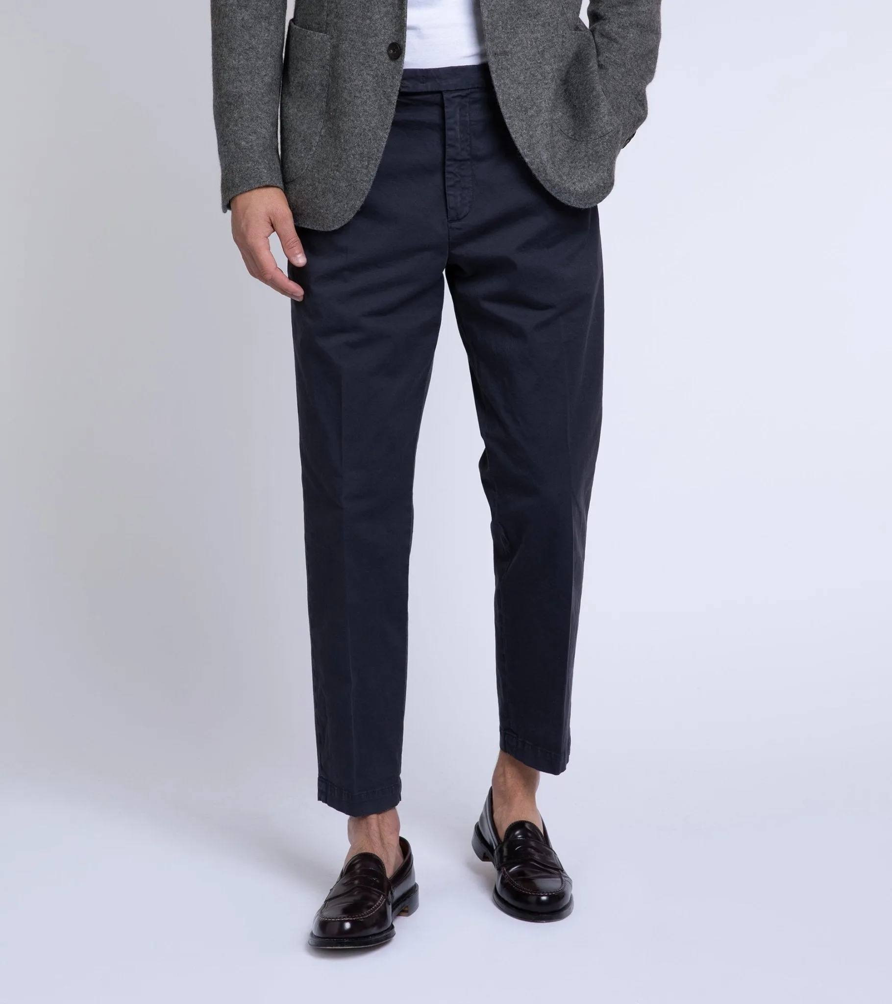 Barena Masco Stino Cotton Trousers: Navy