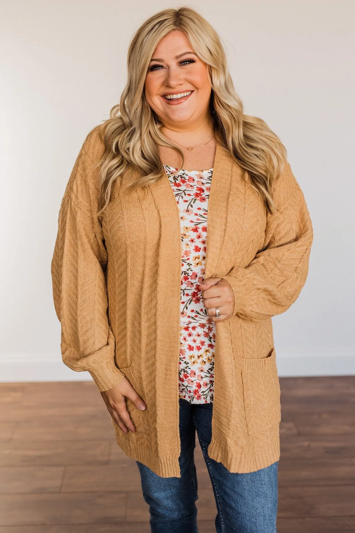 Because You're Mine Knit Cardigan- Camel