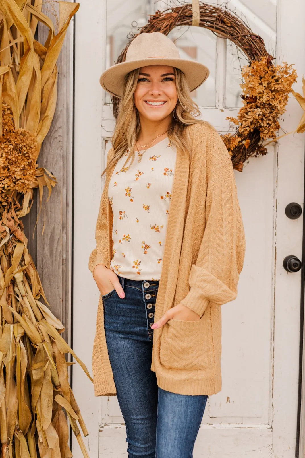 Because You're Mine Knit Cardigan- Camel