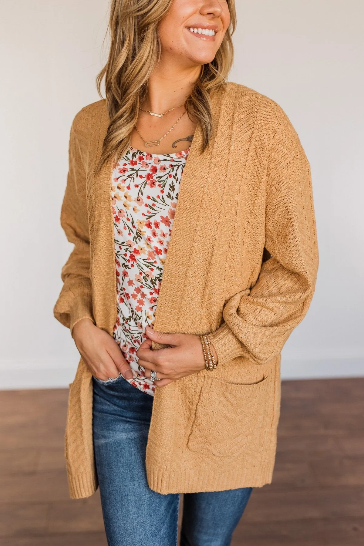 Because You're Mine Knit Cardigan- Camel