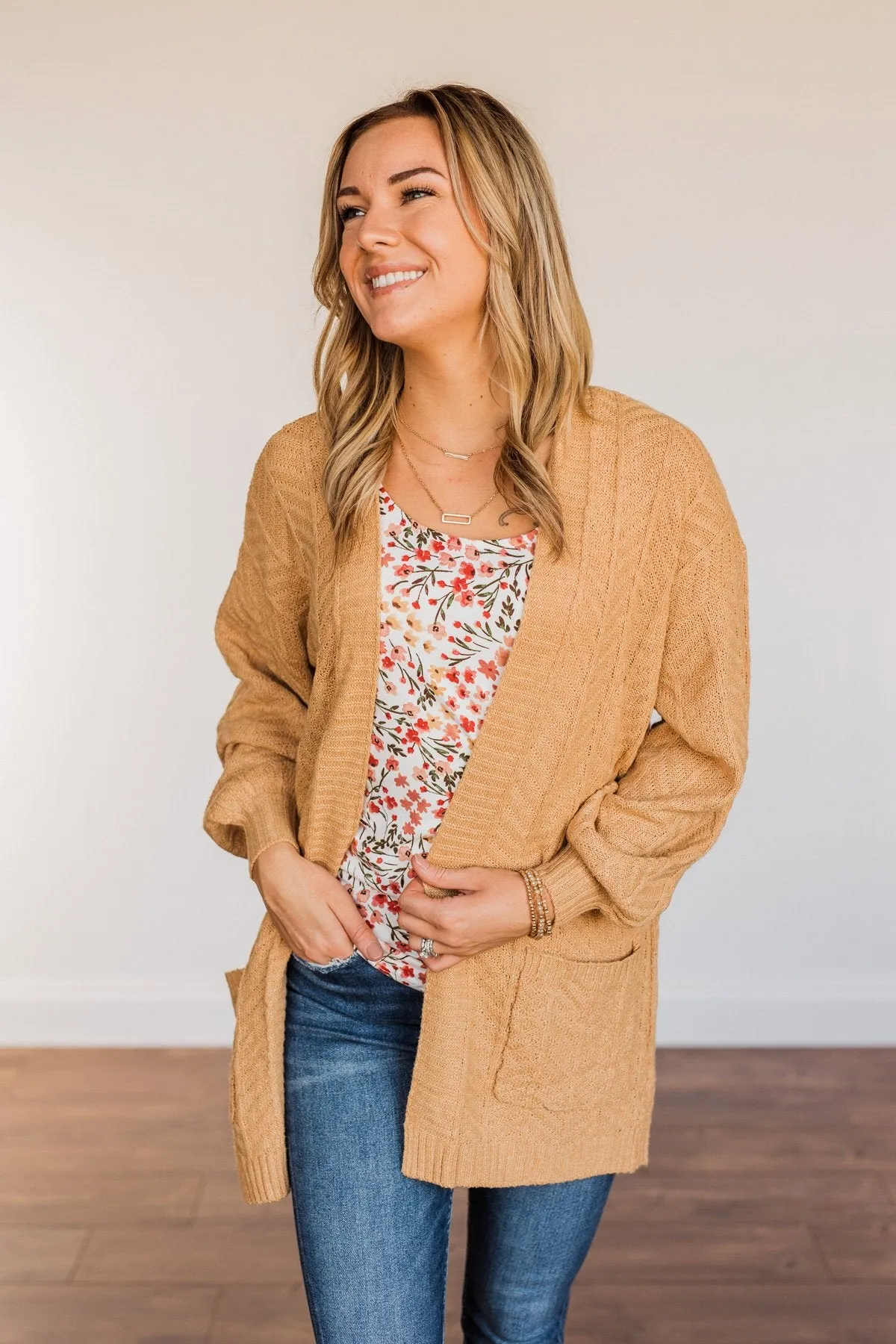 Because You're Mine Knit Cardigan- Camel