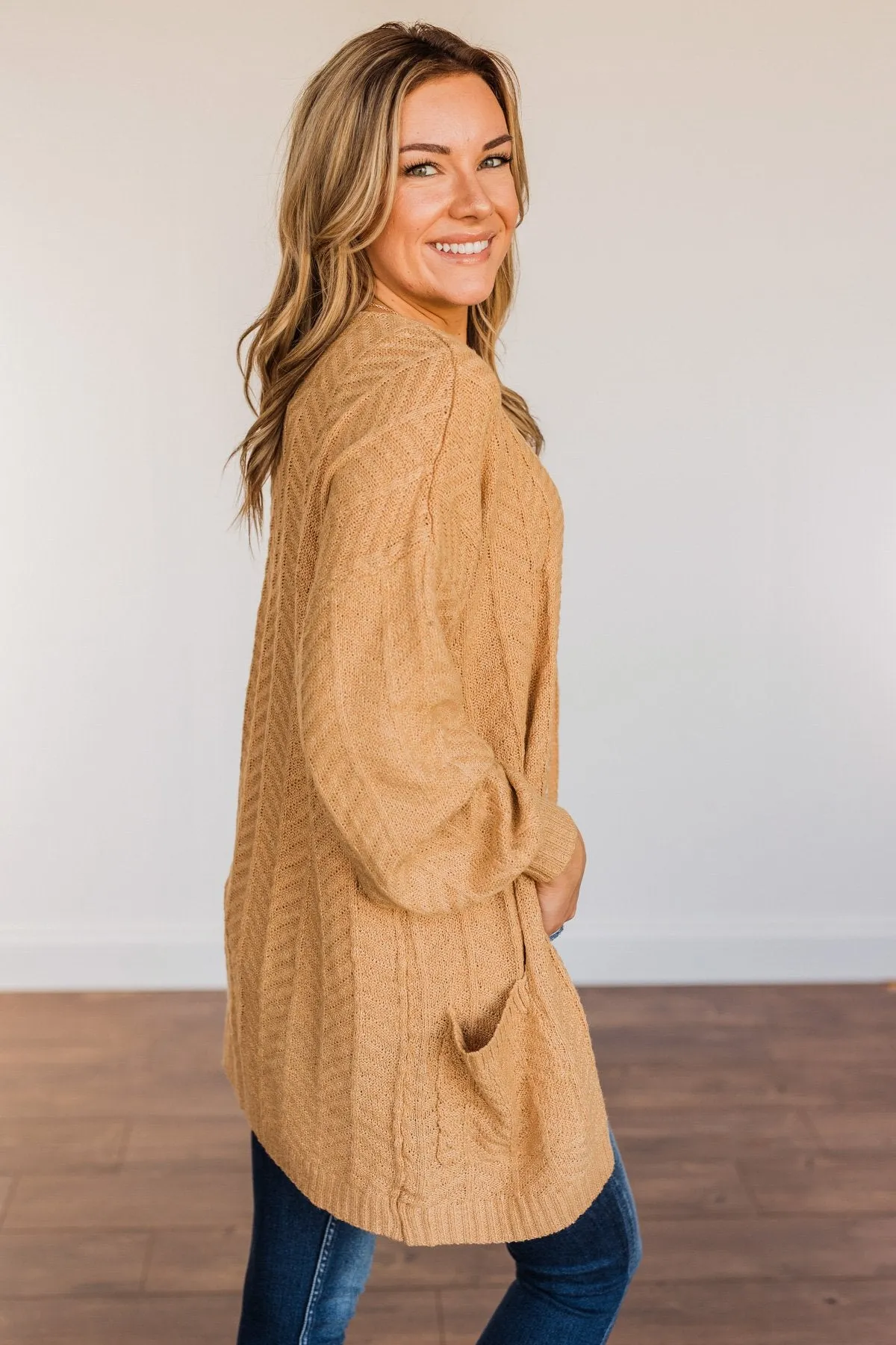 Because You're Mine Knit Cardigan- Camel