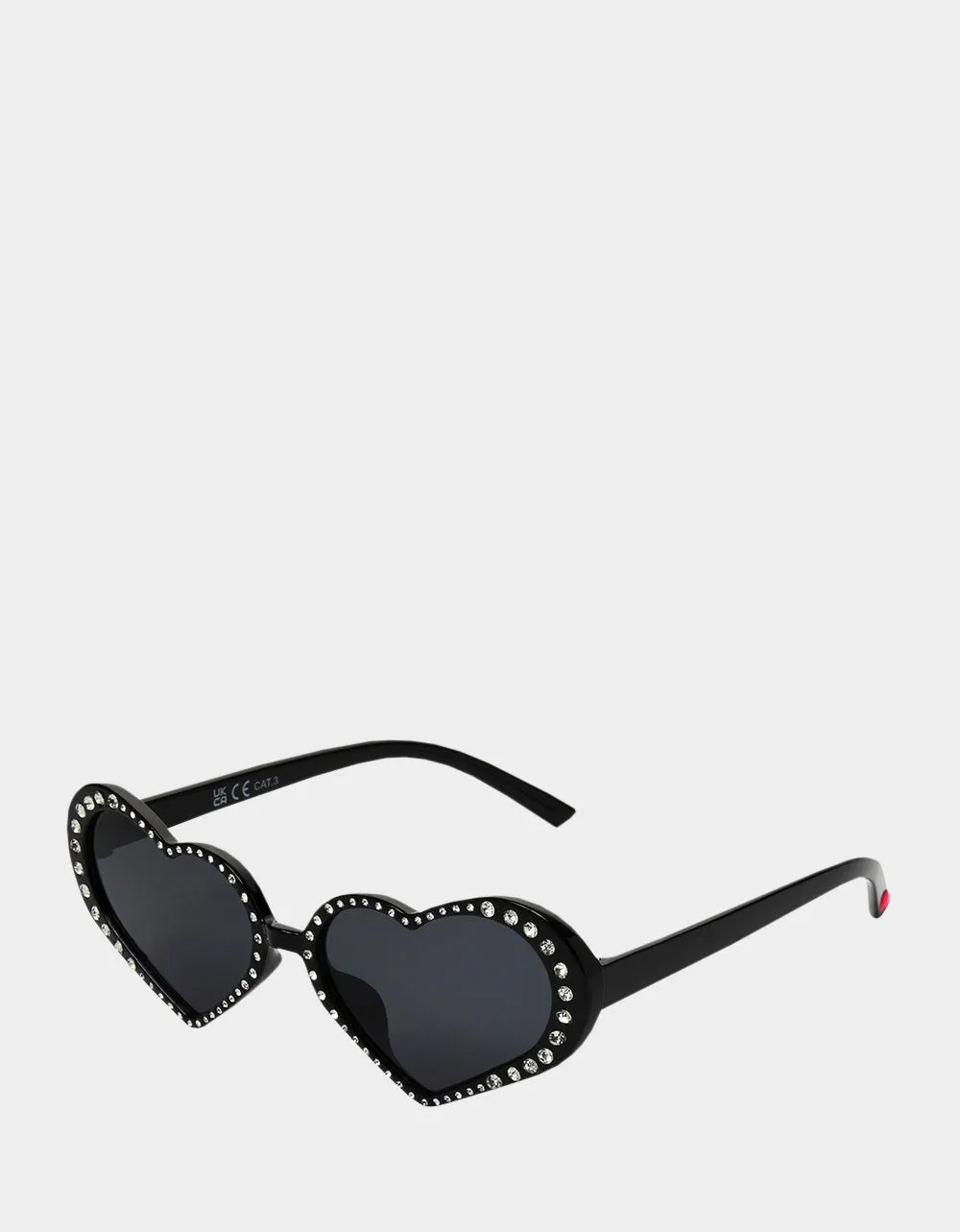 BETSEYS CRYSTAL HEART SUNNIES BLACK