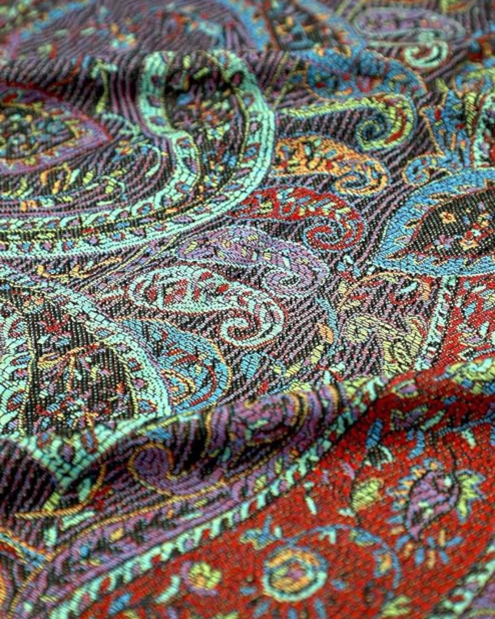 Black Tapestry Paisley Rave Pashmina