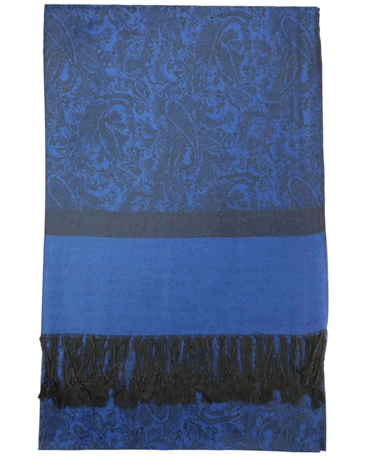 Blue & Black Paisley Rave Pashmina