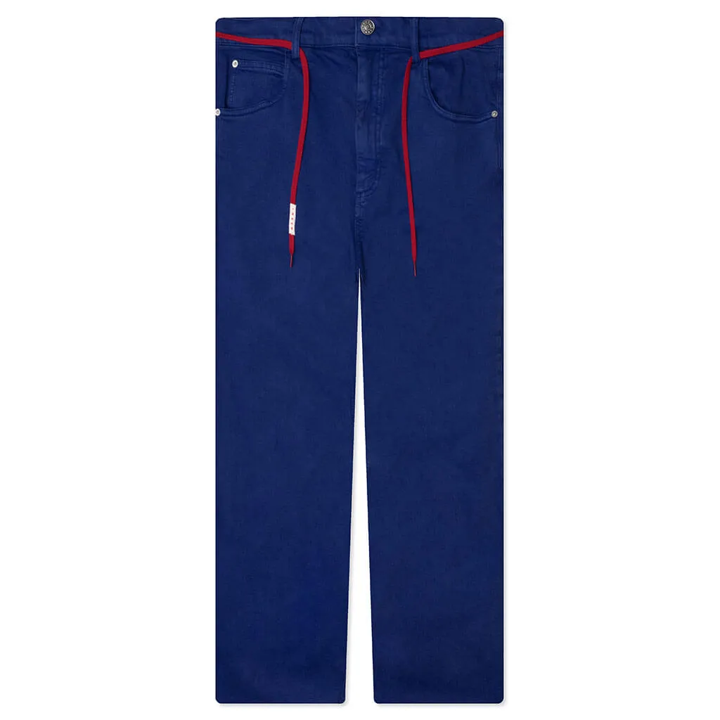 Blue Flared 5 Pocket Trousers - Bluette