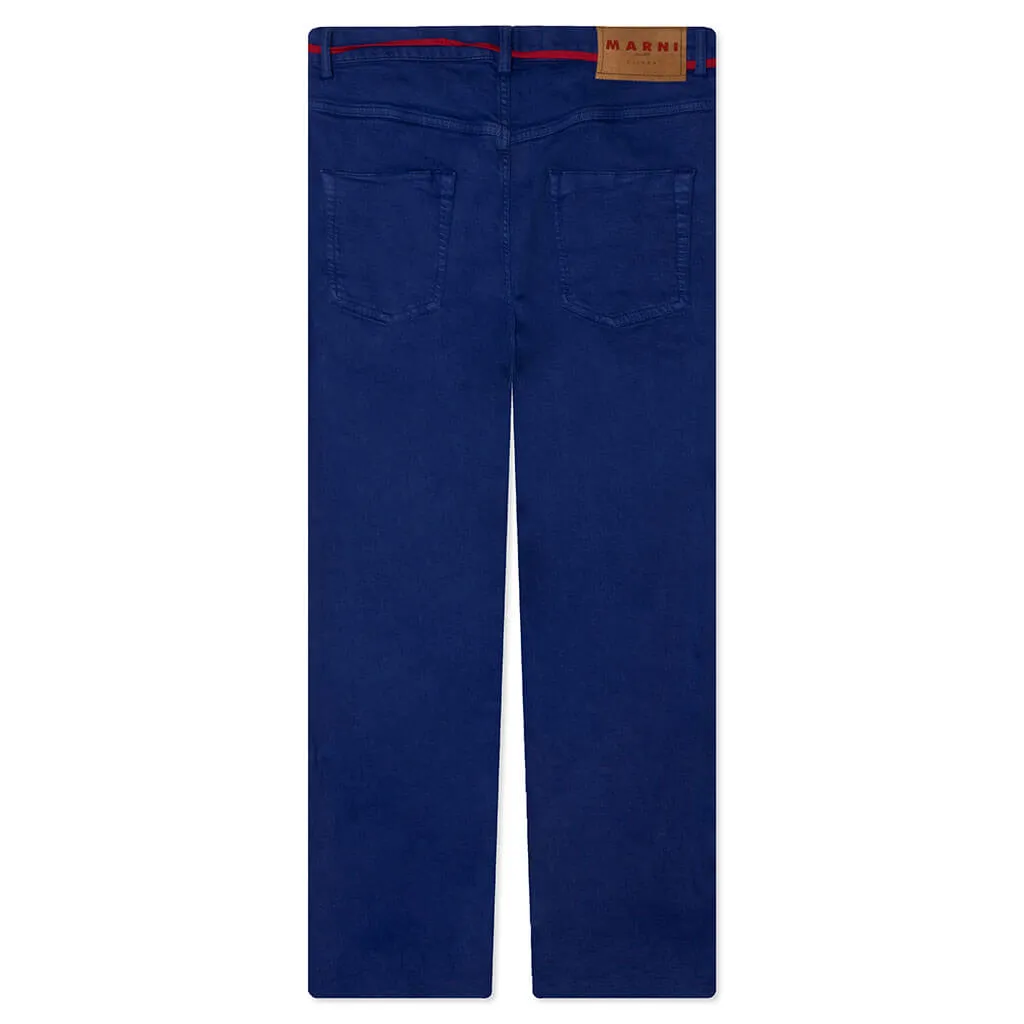 Blue Flared 5 Pocket Trousers - Bluette