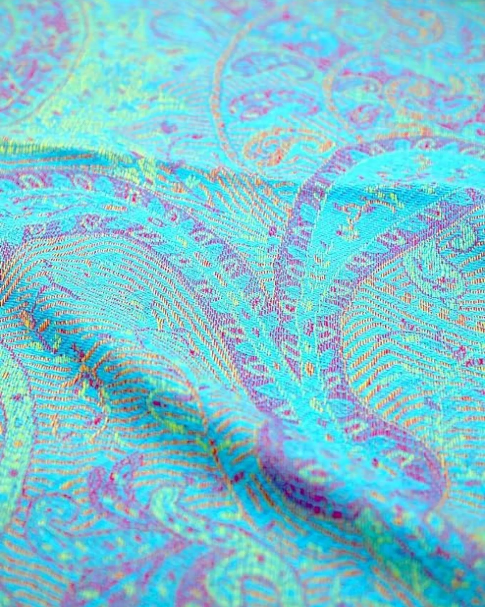 Blue Tapestry Paisley Rave Pashmina