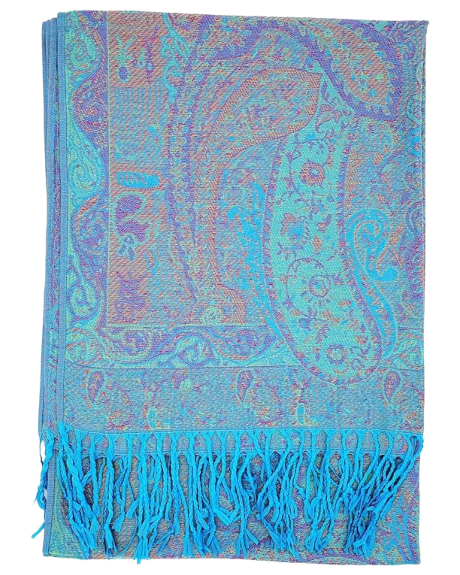 Blue Tapestry Paisley Rave Pashmina