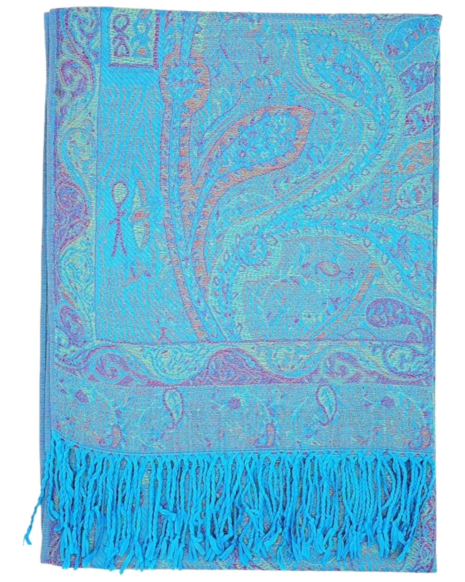 Blue Tapestry Paisley Rave Pashmina