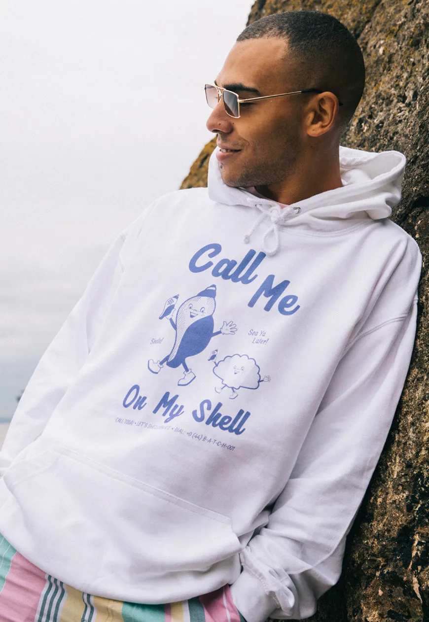 Call Me On My Shell Men's Staycation Slogan Hoodie