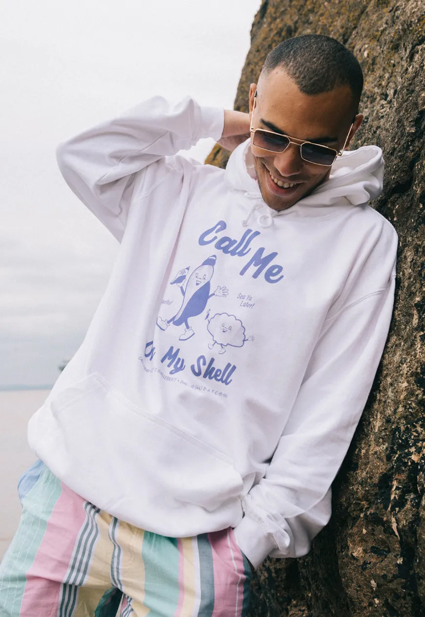 Call Me On My Shell Men's Staycation Slogan Hoodie