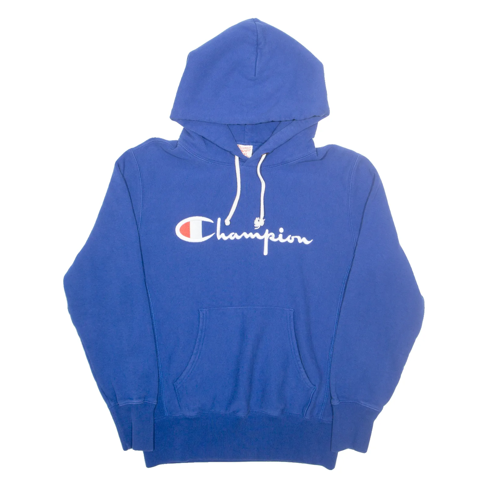 CHAMPION Womens Blue Hoodie L