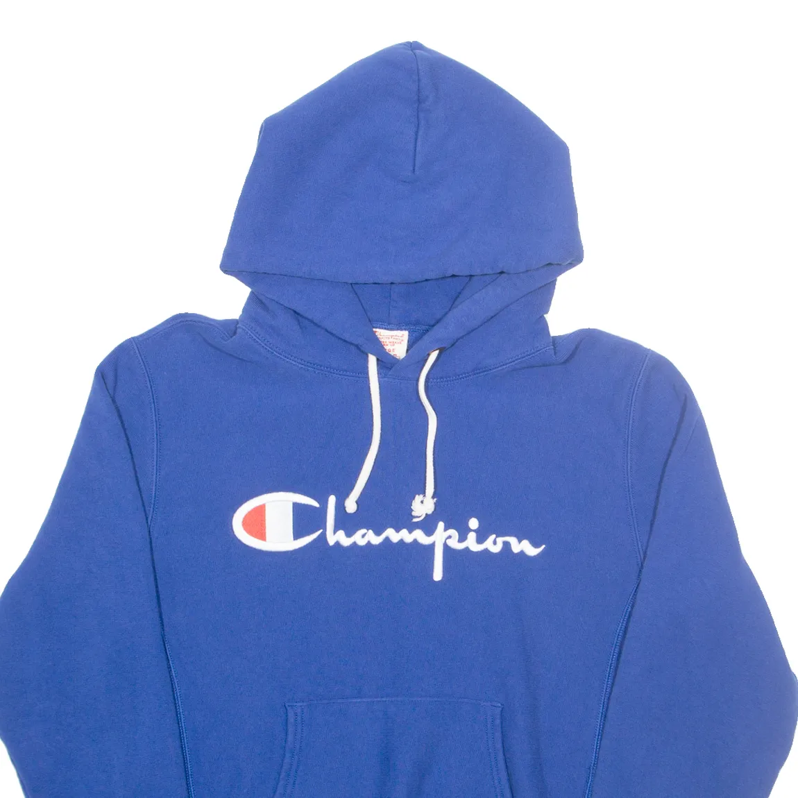 CHAMPION Womens Blue Hoodie L