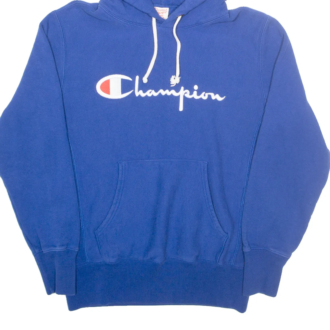 CHAMPION Womens Blue Hoodie L