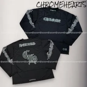 CHROME HEARTS  |Pullovers Unisex Street Style V-Neck Long Sleeves