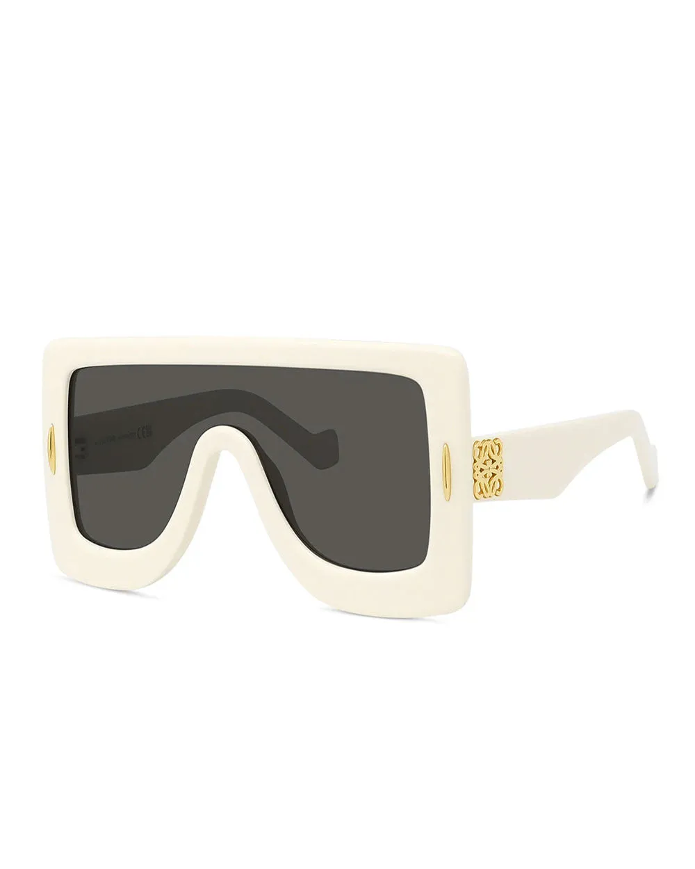 Chunky Anagram Sunglasses in Ivory