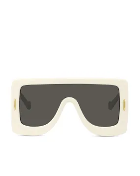 Chunky Anagram Sunglasses in Ivory