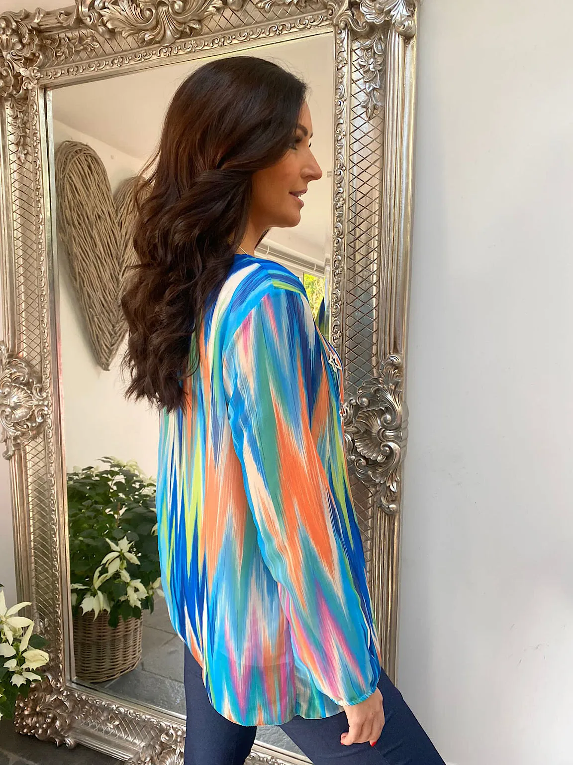 Colourful Pleated Blouse Tanya