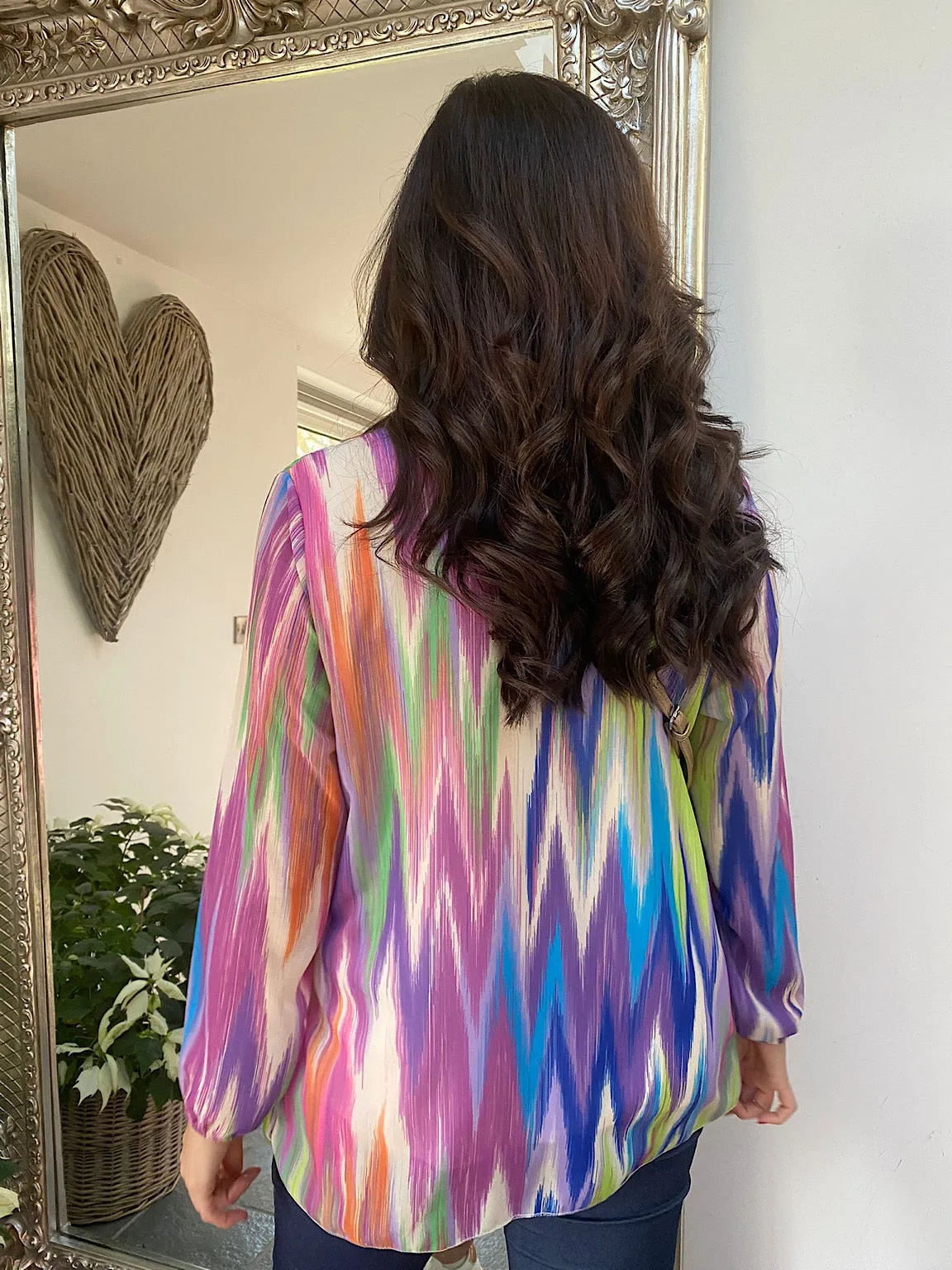 Colourful Pleated Blouse Tanya