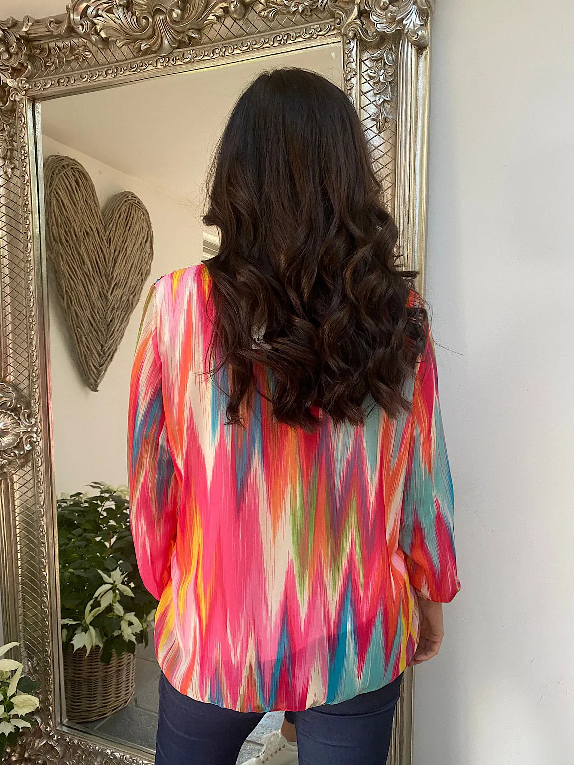 Colourful Pleated Blouse Tanya