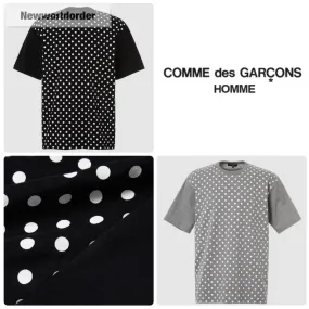 COMME des GARCONS  |Crew Neck Pullovers Dots Unisex Street Style Cotton