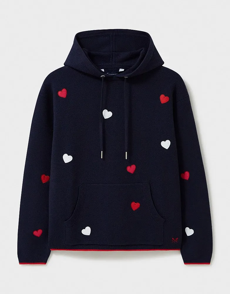 Crew Clothing Kiefer Knitted Heart Hoodie