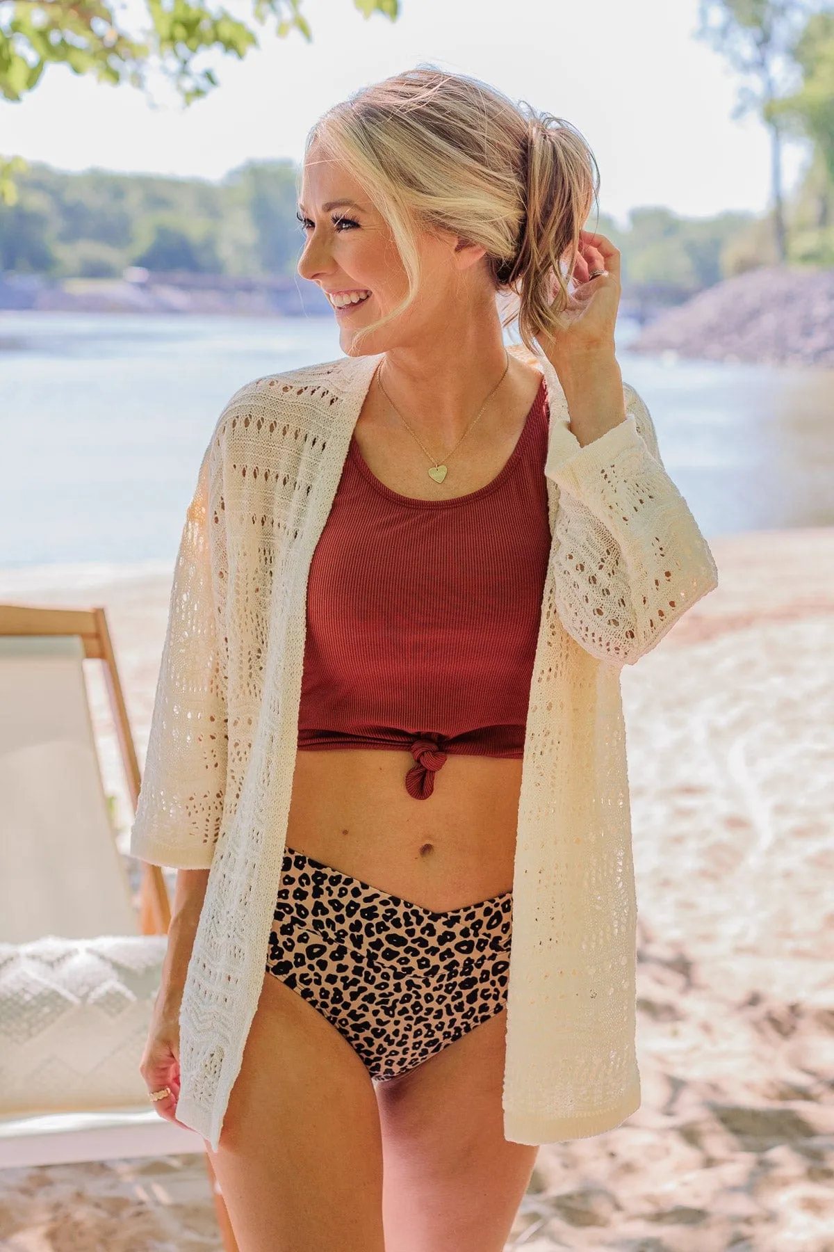 Depths Of Kindness Knit Cardigan- Cream