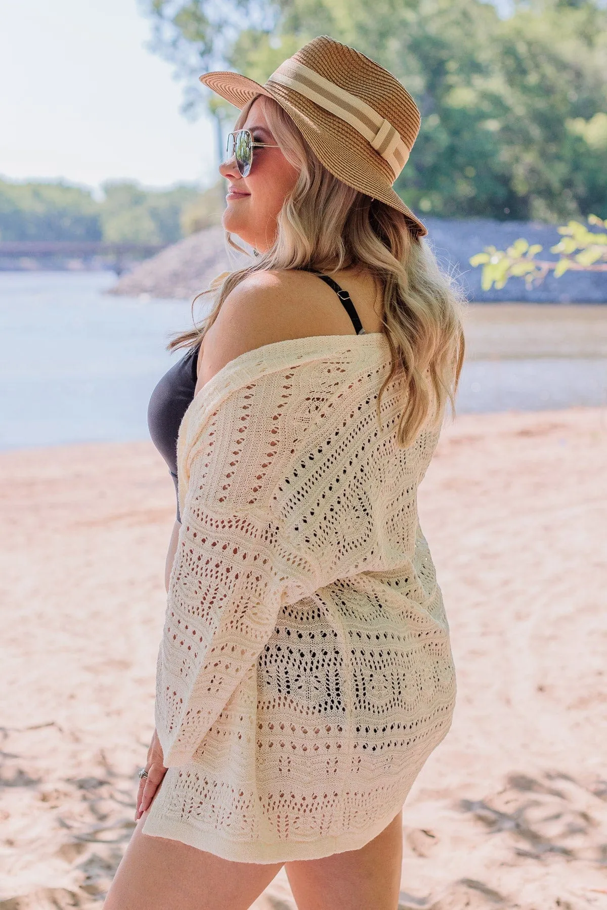 Depths Of Kindness Knit Cardigan- Cream