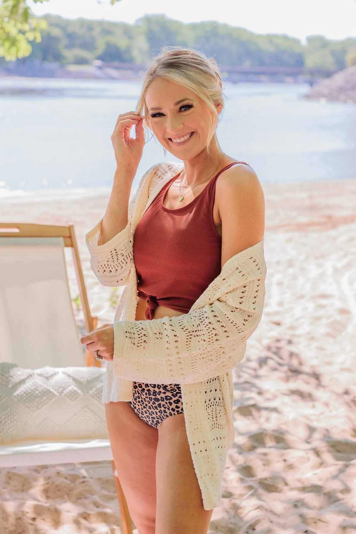 Depths Of Kindness Knit Cardigan- Cream