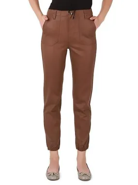 Dex Cropped Jogger In Coated Brown